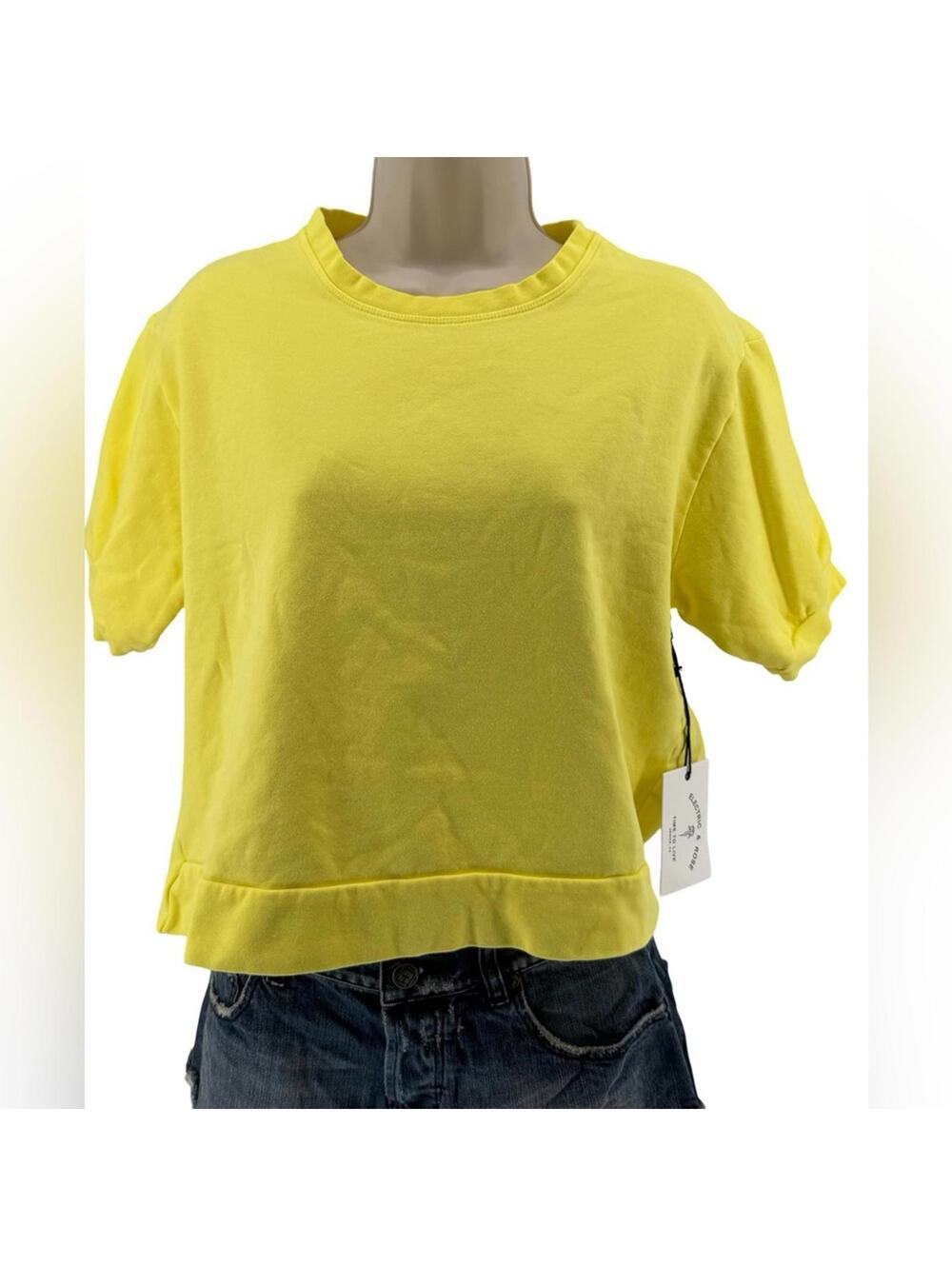 ELECTRIC & ROSE - Short Sleeve Sweatshirt with Tie Detail